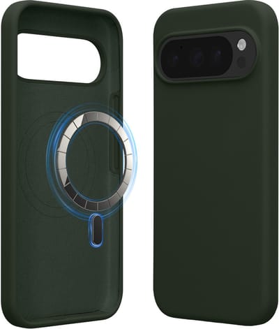 kwmobile telefoonhoesje geschikt voor Google Pixel 10 Pro XL - Hoesje met magneet compatibel met MagSafe - Smartphone case in donkergroen