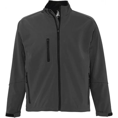 SOLS Heren Relax Soft Shell Jacket (ademend, winddicht en waterbestendig) (Houtskool)