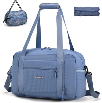 Vouwbare Reistas voor Ryanair 40x20x25 cm - Lichtgewicht Handbagage, Waterdichte Sporttas en Weekendtas voor Mannen en Vrouwen met Extra Opbergtas