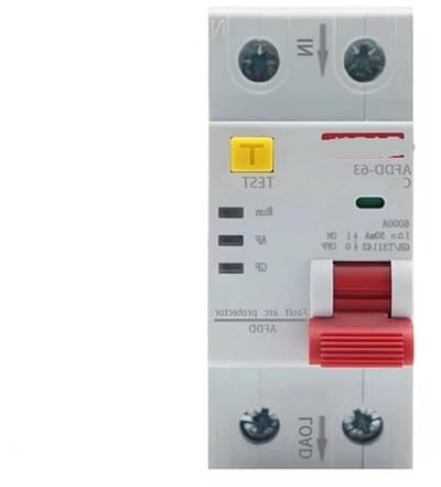 Magnetische schakelaar - Stroomonderbreker - Veilige stroomvoorziening - Overbelastingsbeveiliging - 2P 10A - Grijs