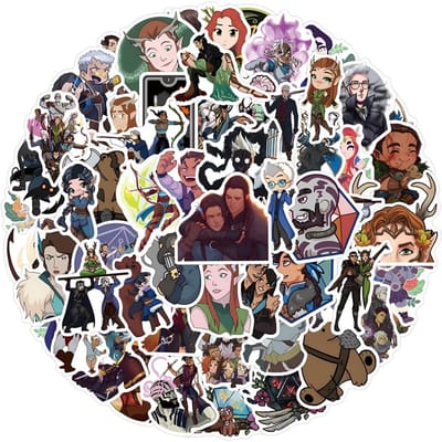 10 30 55110 Stuks Coole Anime The Legend Of Vox Machina Stickers Doe-het-zelf Skateboard Laptop Telefoon Auto Cartoon Graffiti Decals Decoratie gray