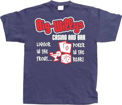 Hybris Big Willys Casino And Bar T-shirt SH-1-12022-LFH3-10