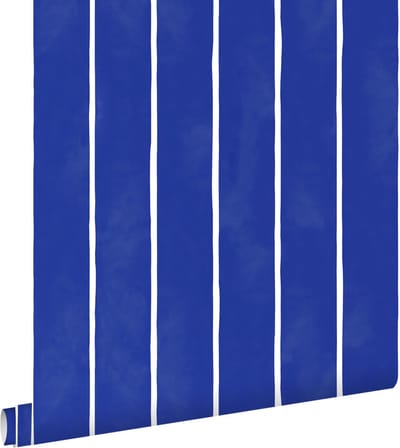 ESTAhome behang strepen blauw en wit - 50 x 900 cm - 131312