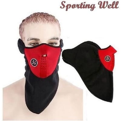 Couleur rouge Chapeau de Ski 3 en 1, masque facial chaud de vélo, masque polaire de cyclisme, moto, sport, Snowboard, écharpe