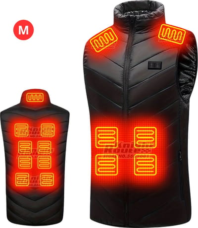 Livano Verwarmde Bodywarmer - Heated Vest - Elektrische Bodywarmer - Jas - Oplaadbaar - Heren - Zwart - Maat M