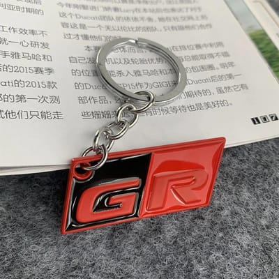 GR SPORT Logo Auto Accessoires Zinklegering Auto Sleutelhanger Sleutelring Voor Toyota TOYOTA HV YARiS RZ RC RS Prius Lexus Supra GR86 VIOS gray