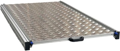 Schuifframe aluminium voor camper 120x60 cm met aluminium traanplaat