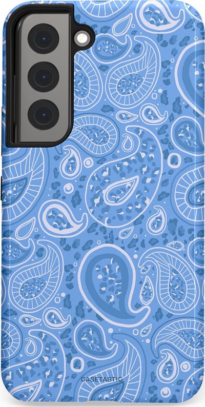 Casetastic Hoesje Geschikt voor Samsung S22 - Stijlvolle Beschermende Duo-layer Case - Paisley verleiding