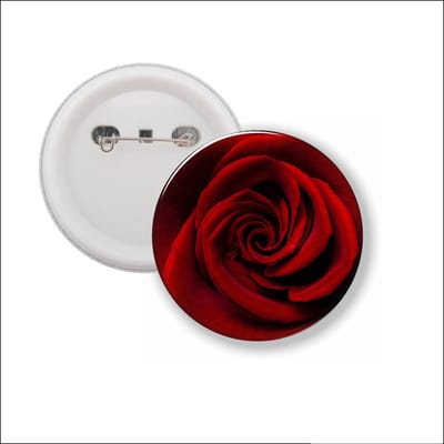 Button Met Speld - Roos
