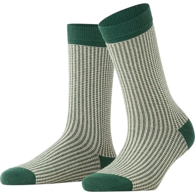 FALKE Family Special Edition gedessineerd katoen sokken dames groen - maat 35-38