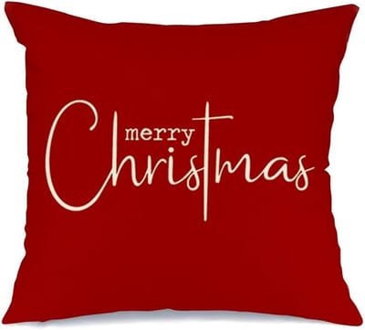 Kerst Kussenhoezen Rood 45 x 45 cm - Feestelijke Decoratie voor Binnen en Buiten, Winterse Sfeer en Kerstversiering