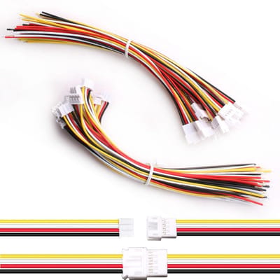 Connector set - 30 stuks - 4 pin - Mannelijke en Vrouwelijke mini micro socket en stekker - 22 AWG kabel met 150 mm - Elektronica Accessoires - Verbinding - DIY projecten
