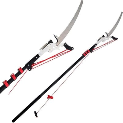 Telescopische Snoeischaar - Hoge Takken Snoeier - Tuinieren Snoeien - 2-in-1 Functie - 72 Meter - Zilver