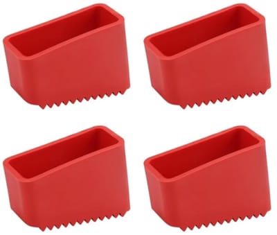 QTTVBTNA -4 Stuks Ladder Voetdoppen – Slijtvaste Rubber Beschermkappen voor Houten en Opvouwbare Ladders – Antislip Vervangende Ladderkappen voor Extra Stabiliteit en Veiligheid – Rood