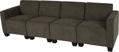 Modulaire 4-zits bank Lyon, stof/textiel ~ bruin