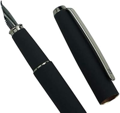 Dailygoods - Hongdian 517D Matte Black Vulpen met Gebogen Nib - Warrior Series