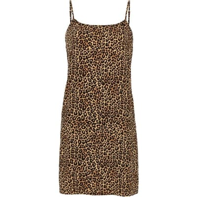 Leopard dames spaghetti nachthemd Ringella - Bruin - Maat - 36
