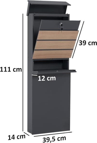 Lexium Pakketbox buiten - Brievenbus pakketbox - Pakketbrievenbus - Pakketkast - Bezorgbox - Parcelsafe - Tuin - Bezorging - Veilige pakketbox