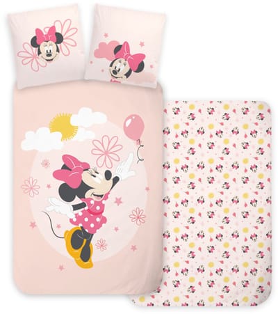 Minnie Mouse peuterdekbedovertrek Balloon - 100 x 135 cm - Katoen - roze