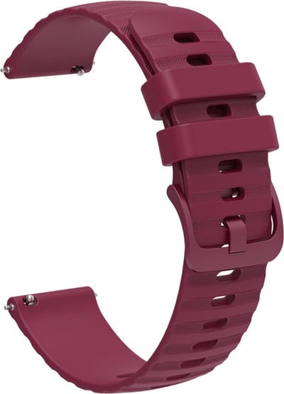 Siliconen bandje - geschikt voor Garmin Venu (2 Plus) / Venu SQ (2) / Vivomove (Style - Sport) / Vivoactive 3 / 5 / 6 / Forerunner 55 / 165 / 245 / 645 / 570 - 42mm - bordeauxrood