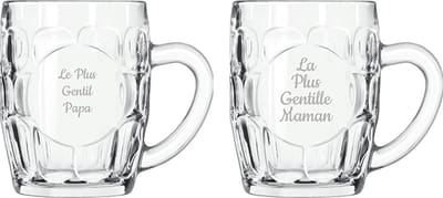 Bierpul gegraveerd - 55cl - Le Plus Gentil Papa & La Plus Gentille Maman