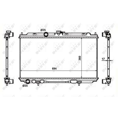 Radiator, motorkoeling NRF 53386