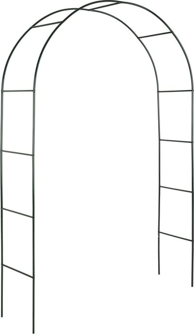 tectake® Rozenboog - Klimrek voor Klimplanten - Traliewerk - Traliepoort van Metaal - Klimhulp - Rankhulp - Hoogte: ca. 240 cm, Breedte: ca. 140 cm, Diepte: ca. 40 cm