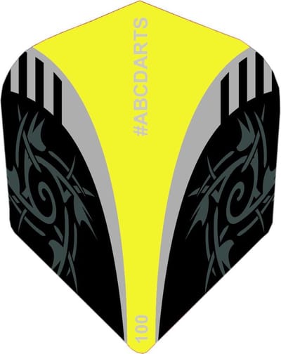 ABC Darts - Dart Flights - Extra Stevig - Tribal Geel - 8 sets (24 stuks)