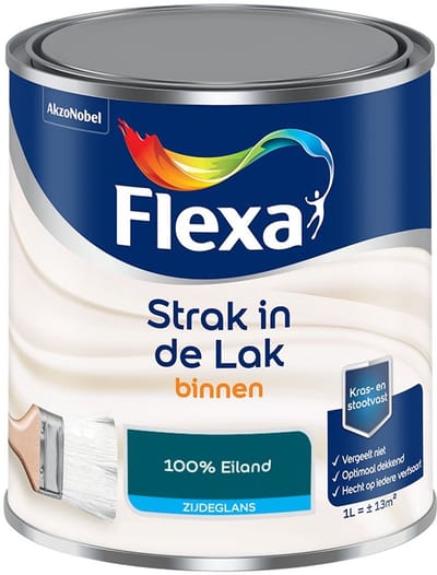 Flexa - Strak In De Lak Binnenlak Zijdeglans - 100% Eiland - Mengverf - 1 L