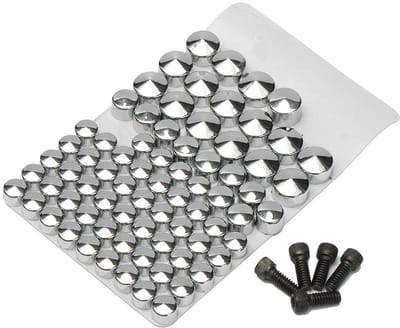 Dailygoody - Chrome Bolts - 75-Piece Set - Hoogwaardige afwerking - Geschikt voor Harley Davidson - Verbeter de uitstraling - Inclusief diverse schroe