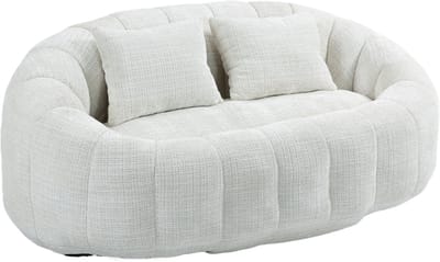 Zitzak Bank Volwassenen - Beige Chenille Lazy Sofa - Traagschuim Vloerbank - Woonkamer & Slaapkamer - 150x95x63 cm