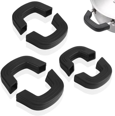 Dailygoods - 6 stuks siliconen pannenlappen voor de keuken, duurzame antislip handgrepen voor hete potten en pannen om te koken
