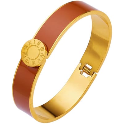 Lente Armband Groothandel Ronde Romeinse Cijfers Gekleurd Emaille Lijmdruppel Armband voor Vrouwen beige