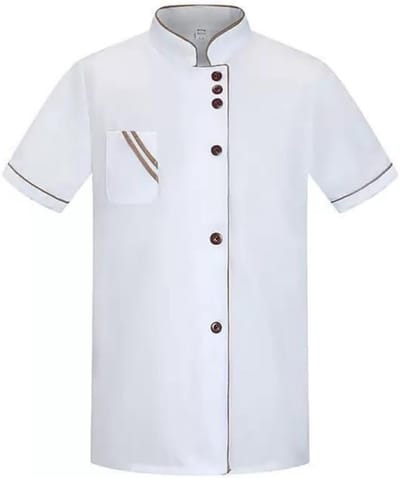 Korte Kookjack met 3 Knoppen voor Mannen en Vrouwen, Ademend en Comfortabel voor de Gastronomie en Keukenwerk