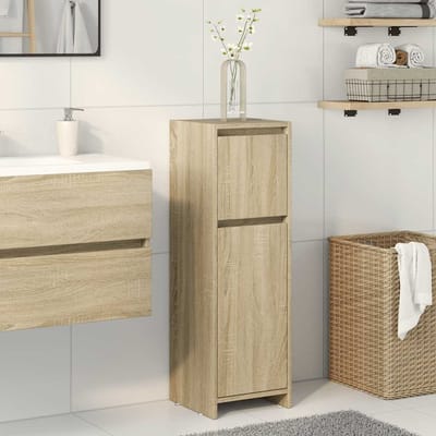 vidaXL - Badkamerkast - 30x30x95 - cm - spaanplaat - sonoma - eikenkleurig