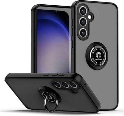 Geschikt voor Samsung Galaxy S24 FE 5G - Siliconen dubbellaags - Back Cover Hoesje - Zwart