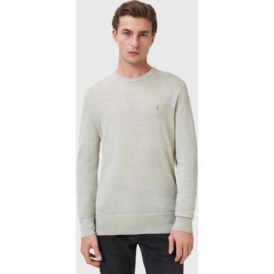AllSaints Mode Merino Crew Slate Green Größe: S | Pullover Outlet | Herren | Grün