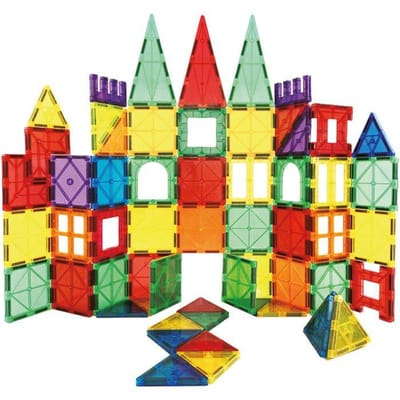 Springos® Magnetisch speelgoed - Speelgoed Kasteel - 100 Stuks - Montessori speelgoed - Speelgoed kinderen