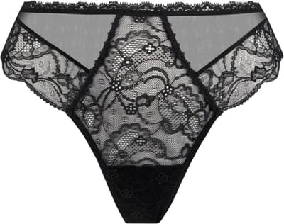 Lise Charmel - Feerie Couture - Italiaanse slip - zwart - Calais kant - ACH0774 - M