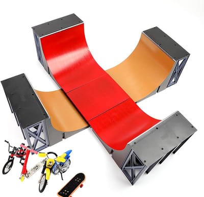 Vinger Skatepark Set - Mini Skate Ramps - Coördinatie Oefenen - Aanpasbare Indeling - 25.7 x 24 x 20.3 cm