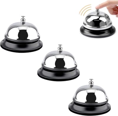 Oproep Bellen Set - Service Bellen Keuken - Personeel Oproepen - Roestvrij Staal - 45 x 6 cm - Zilver