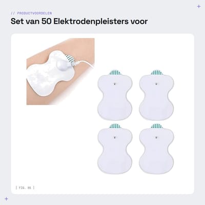 Dailygoods - Set van 50 Elektrodenpleisters voor Elektrotherapie