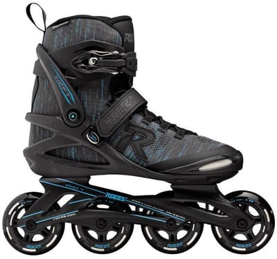 Roces Weft Thread 84 Skeelers Volwassenen - 4x84mm Wielen - Fitness Inline Skates - Zwart Blauw - Maat 38