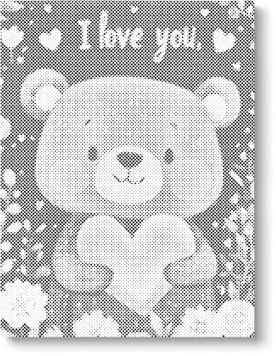 I Love You Beertje | Dot painting | 30x40cm | Dot painting | Oh My Dotz | Dots stippen | Diamond painting & Schilderen op nummer alternatief | Happy hobby