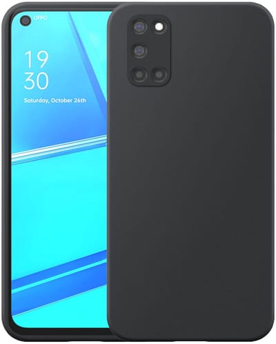 Geschikt voor Oppo A52 / A72 4G Telefoonhoesje Zwart Flexibel Siliconen TPU hoesje - Flexible Back Cover Case Siliconen TPU - Zwart - Smartphonica geschikt voor Oppo A52;Oppo A72 4G