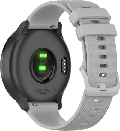 Siliconen bandje - geschikt voor Xiaomi Mi Watch / Watch 2 (PRO) / Watch S1 / Watch S1 Pro / Watch S2 / Watch S3 / Watch S4 / Watch S5 / Haylou / Redmi Watch 5 Active & Lite - grijs