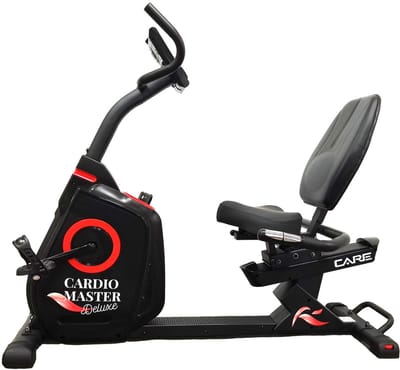 CARE CARDIO MASTER DELUXE - Ligfiets - 10 kg vliegwielmassa - 24 programma’s - 32 gemotoriseerde weerstandsniveaus - Verstelbare zitting - Voor thuisgebruik