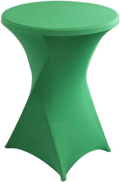 Statafelhoezen Elastaan - Bartafelhoezen Cocktailtafel - Feestelijke Decoratie - Versterkte Voetzone - Ø 60-65 cm - Groen