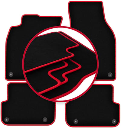 CARLUX-RED automatten voor: Audi A6 C6 FL sedan, stationwagen, avant (2006-2011)