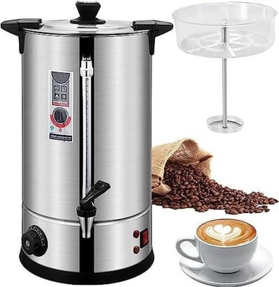 Koffie Urn - Warmwater Dispenser - Grote Bijeenkomsten - Snelle Verwarming - 8 Liter - Roestvrij Staal